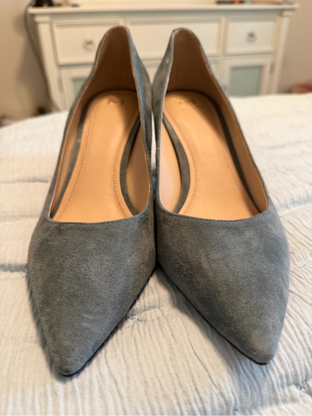 Women's Marc Fisher Pointed Toe Suede Pumps - Teal